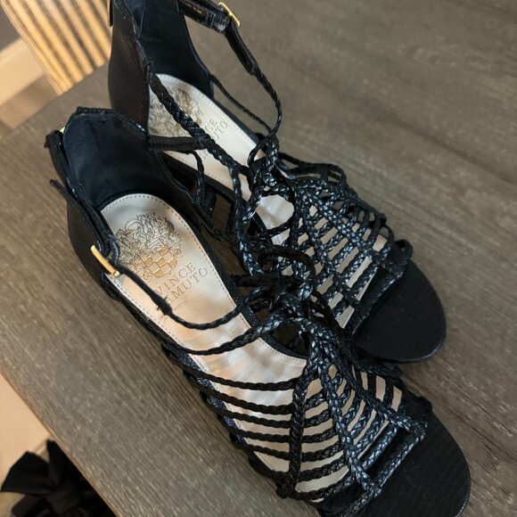 Vince Camuto, Black Sandals, Size 8 1/2 - Picture 2 of 4